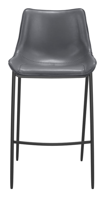 Magnus - Bar Chair (Set of 2) - Dark Gray / Black