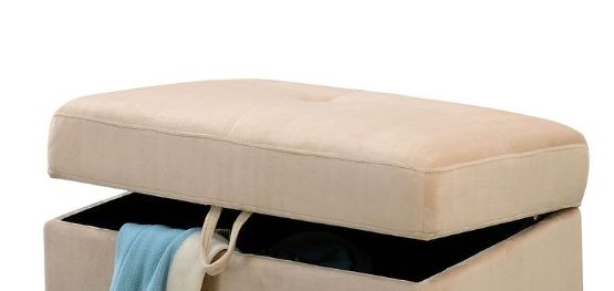 Belville - Ottoman With Storage - Beige