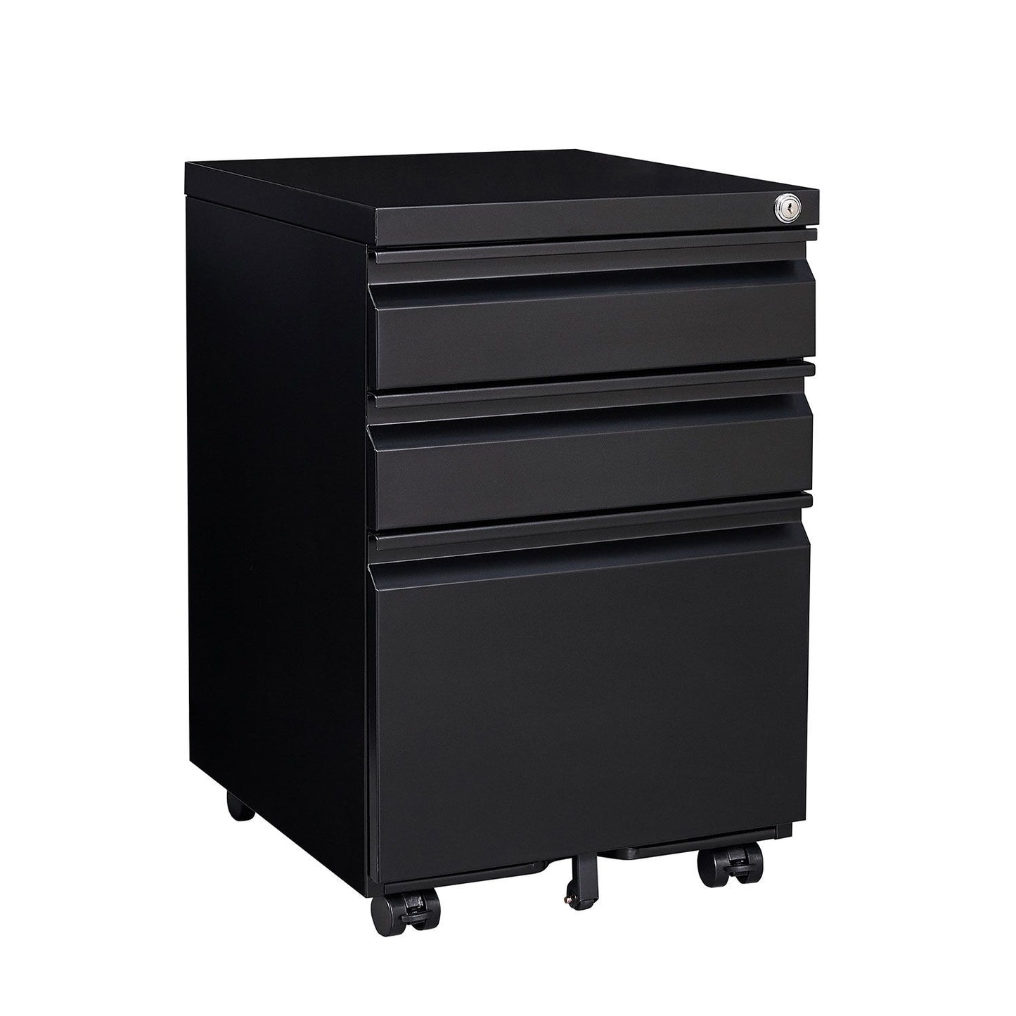 3-Drawer Mobile Filing Cabinet With Lock, Legal/Letter Storage