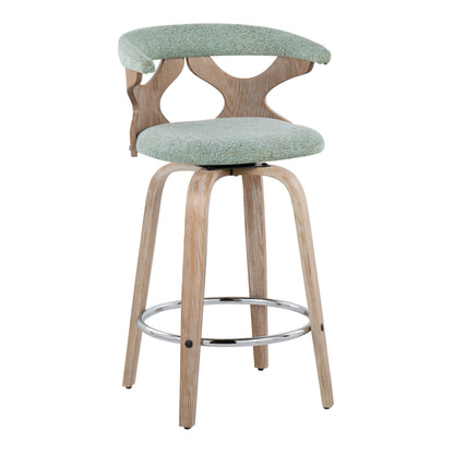 Gardenia - Mid Century Modern Fixed Height Counter Stool With Swivel (Set of 2)