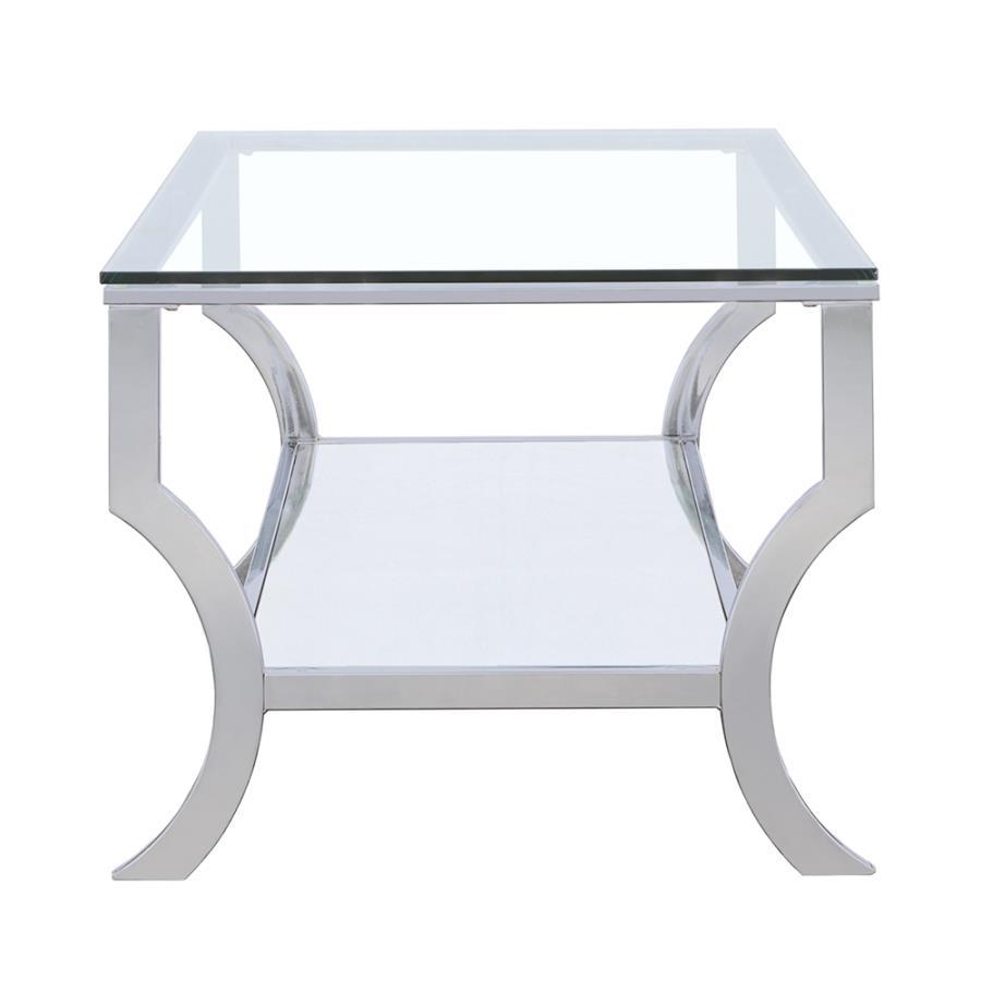 Saide - Rectangular Glass Top Coffee Table - Chrome