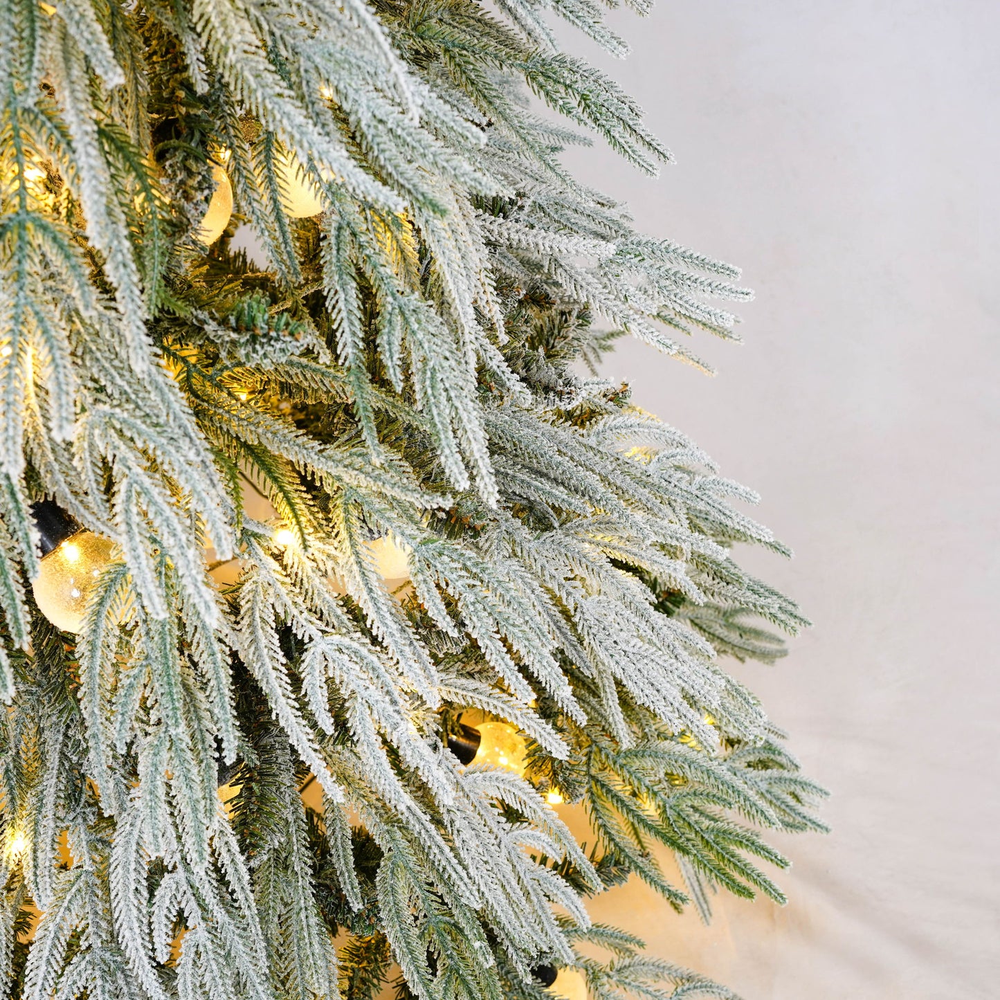 Snow Flocked Christmas Tree With LED Lights