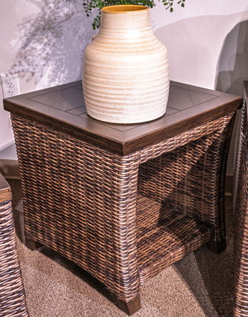 Drakes Beach - Square End Table - Dark Brown