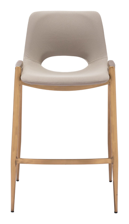 Desi - Counter Stool With Gold Legs (Set of 2)