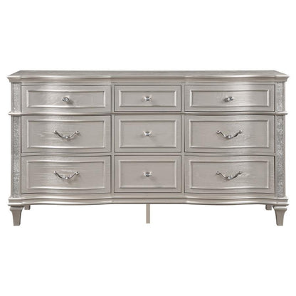 Evangeline - 9-Drawer Dresser - Silver Oak