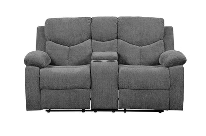 Kalen - Chenille 3 Piece Recliner Living Room Set - Gray