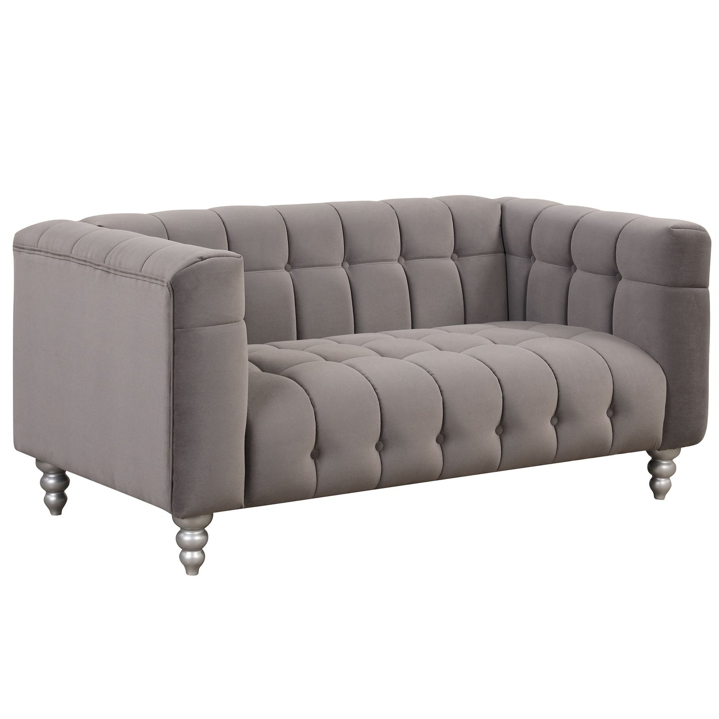 Modern Sofa Dutch Fluff Upholstered Sofa With Wood Legs, Buttoned Tufted Backrest