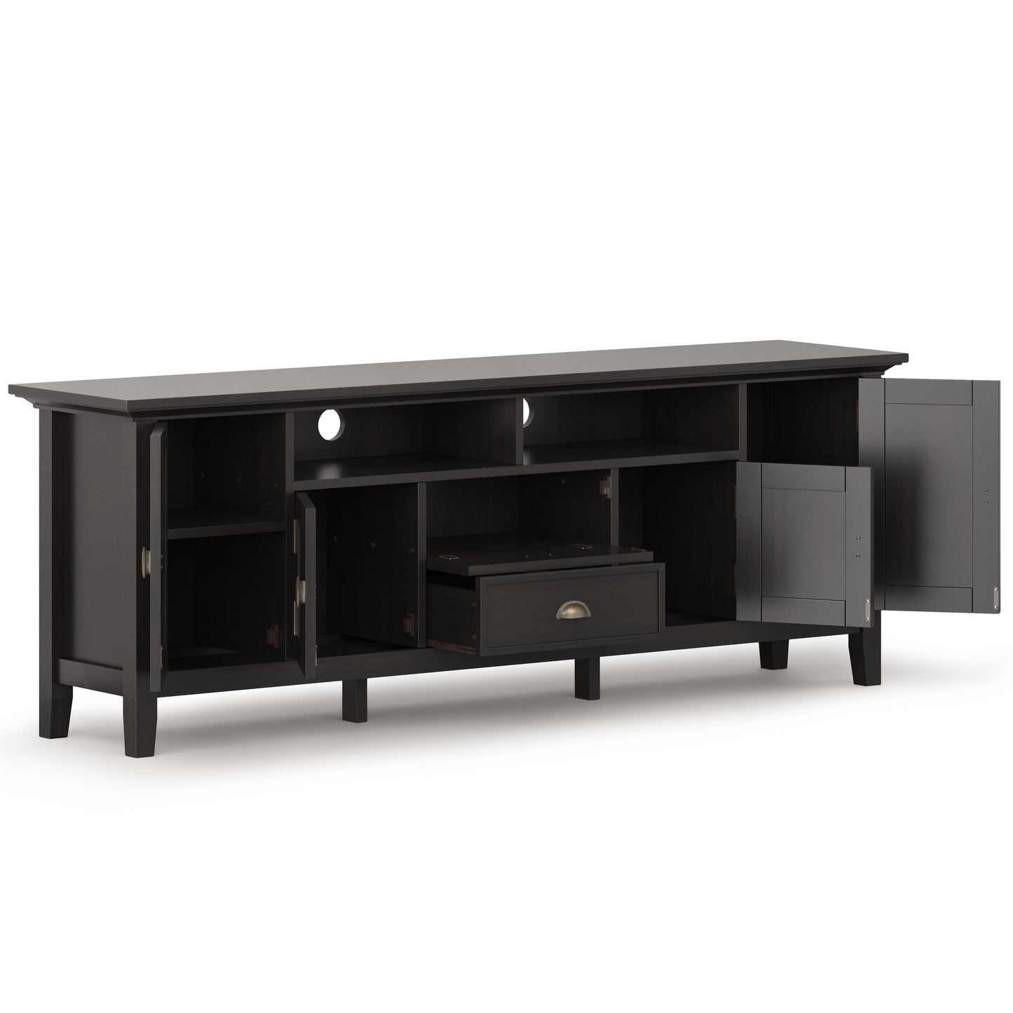 Redmond - TV Media Stand - Hickory Brown