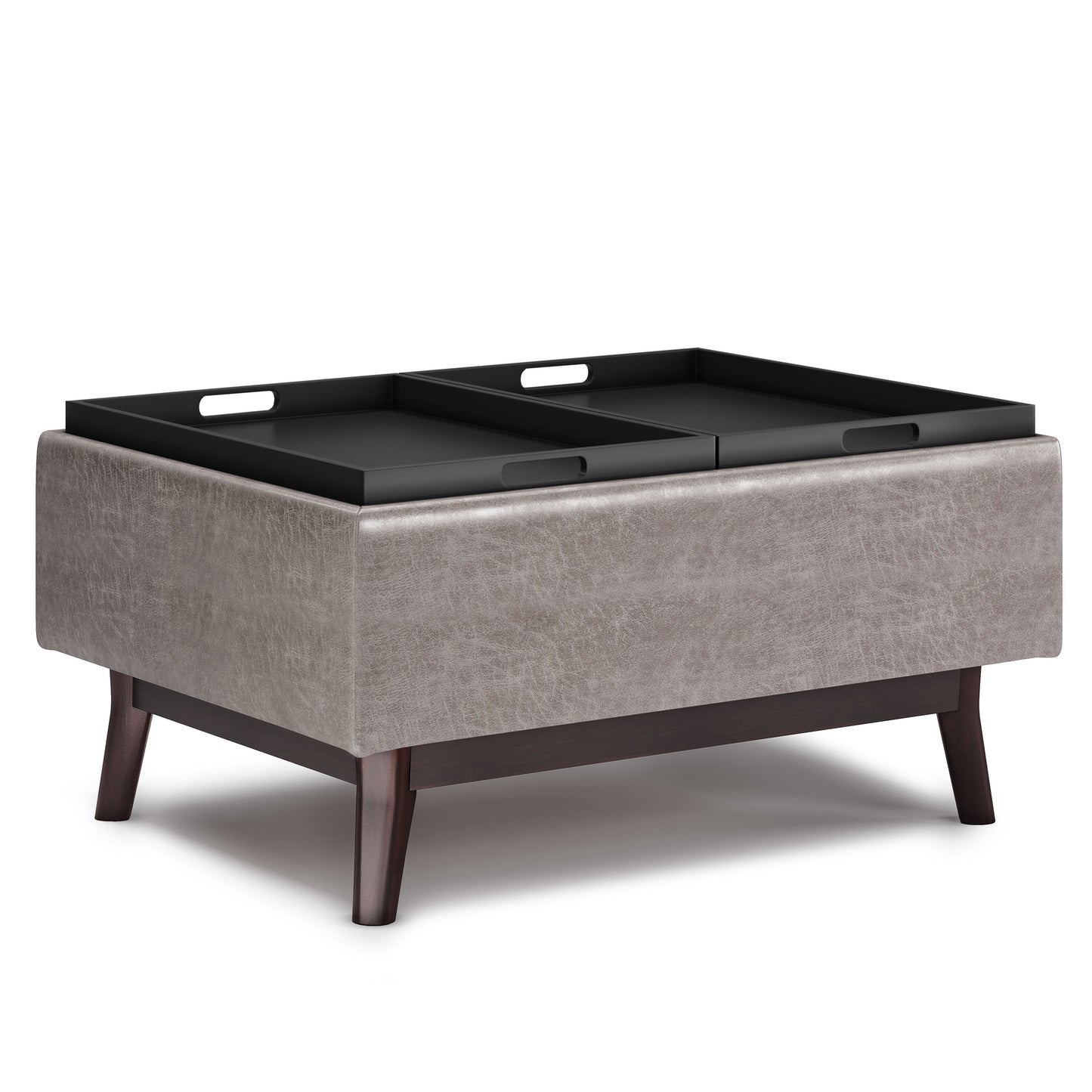 Owen - Tray Top Small Coffee Table Upholstered Storage Ottoman