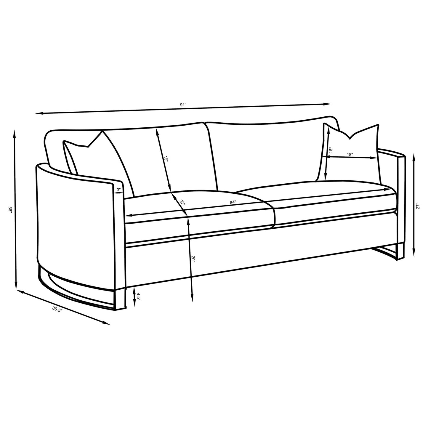 Ulrika - Sofa With Reversible Seating - Beige