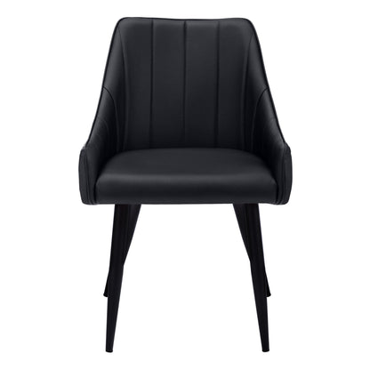 Dining Chair, Side Upholstered For Dining Room, Contemporary And Modern (Set of 2) - Black