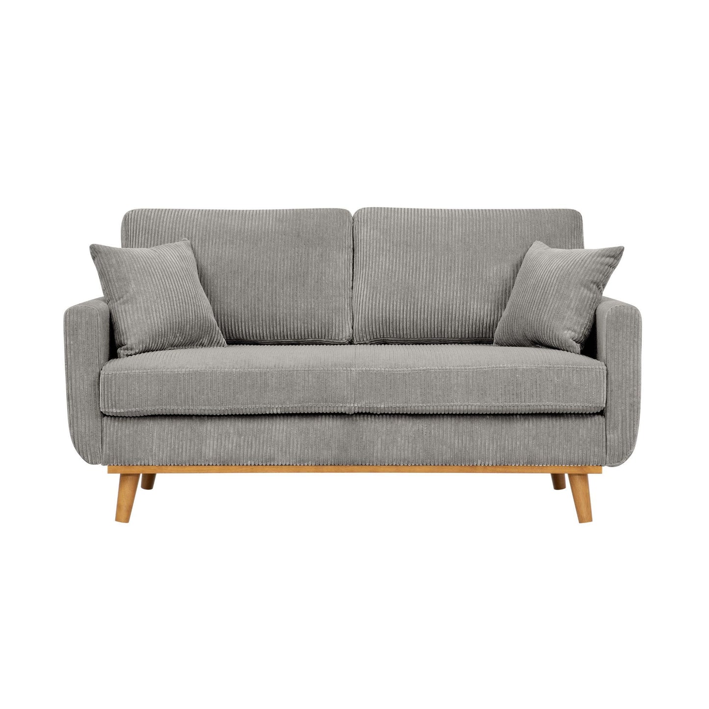 Upholstered Loveseat With Arms And Pillows