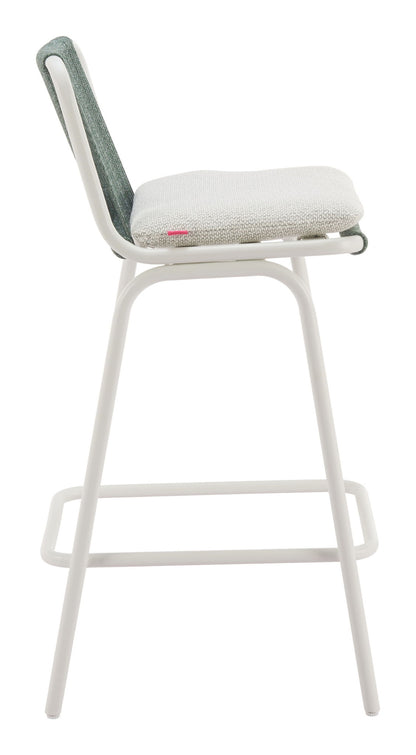 Luft - Outdoor Barstool (Set of 2) - White / Green