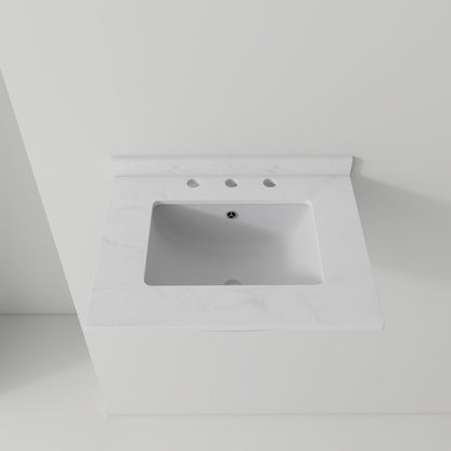 Basin Sink, 0.6" Ultra Thin Profile, Triple Faucet Holes, Sink Only