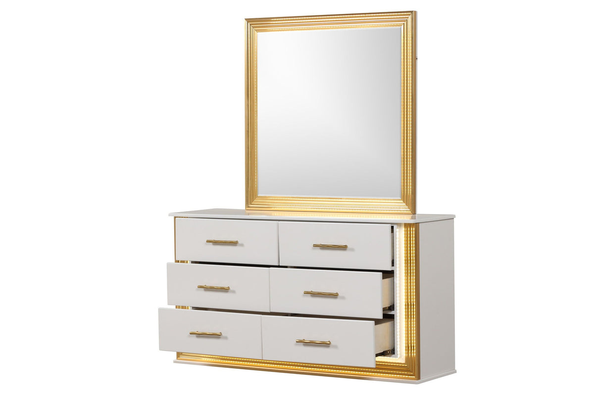 Obsession - Square Mirror - White