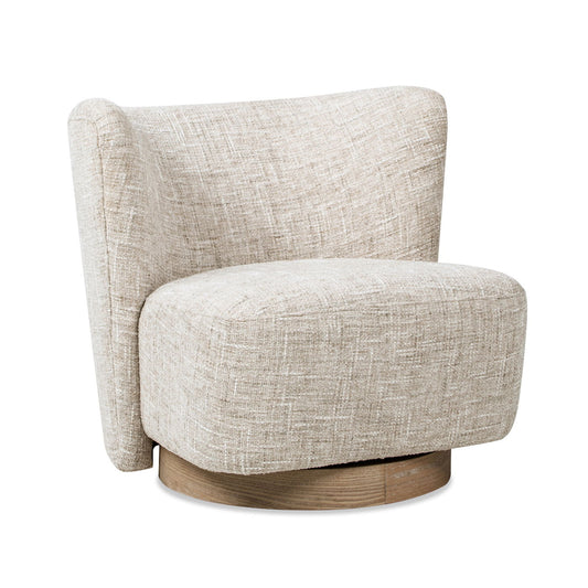 Miranda - Armless Swivel Accent Chair - Natural Gray