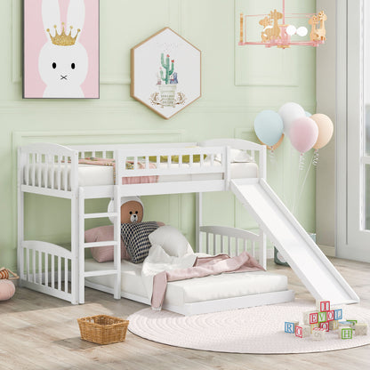 Functional Bunk Bed With Convertible Ladder And Slide