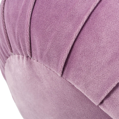 Pouffe Round Pleated Accent Throw Pillow - Lavender