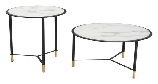 Davis - Coffee Tables (Set of 2) - White / Black