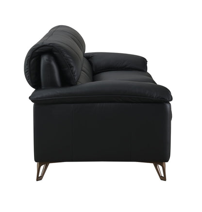 Eilene - Top Grain Leather Sofa - Black