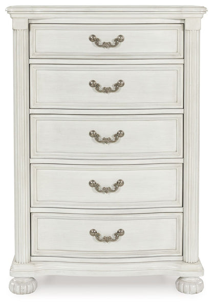 Montelaine - Antique White - Five Drawer Chest