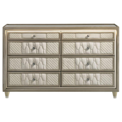 Lorient - 8-Drawer LED Bedroom Dresser Cabinet
