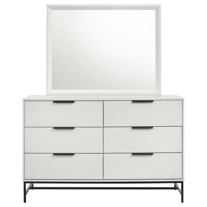 Sonora - 6-Drawer Dresser With Mirror - White