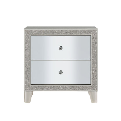 Sliverfluff - Mirrored Nightstand - Champagne