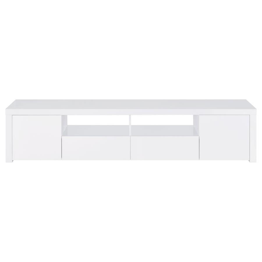 Jude - 2 Door Engineered Wood TV Stand - High Gloss White