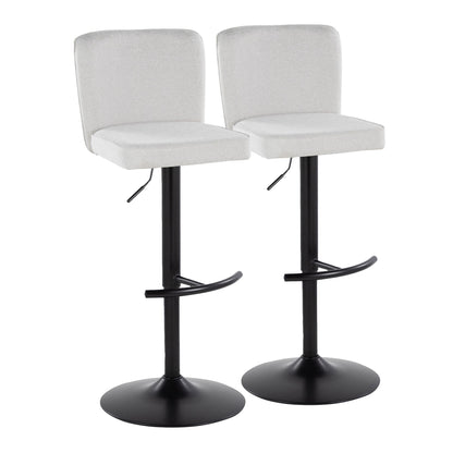 Henry - Contemporary Adjustable Barstool & Swivel With Rounded T Footrest (Set of 2)