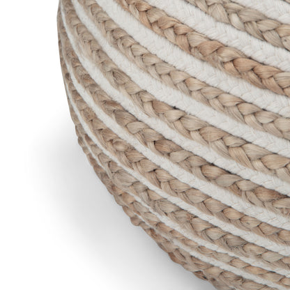 Yolanda - Round Pouf - Natural