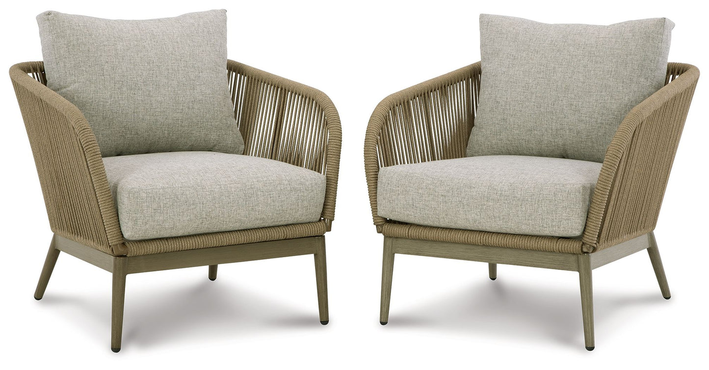 Swiss Valley - Beige - Lounge Chair w/Cushion (Set of 2)