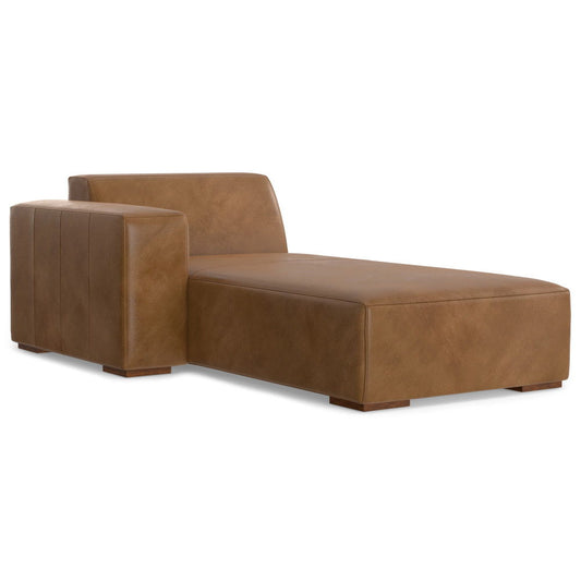 Rex - Left Chaise Sofa Module - Brown