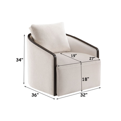 Lenora - Accent Chair With Swivel - Beige