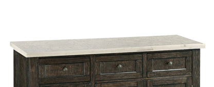 Nolan - Marble Top Salvage Server - Oak