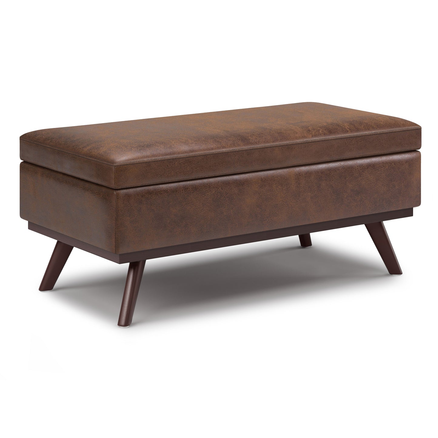 Owen - Lift Top Large Coffee Table Storage Ottoman, Mid Century Style