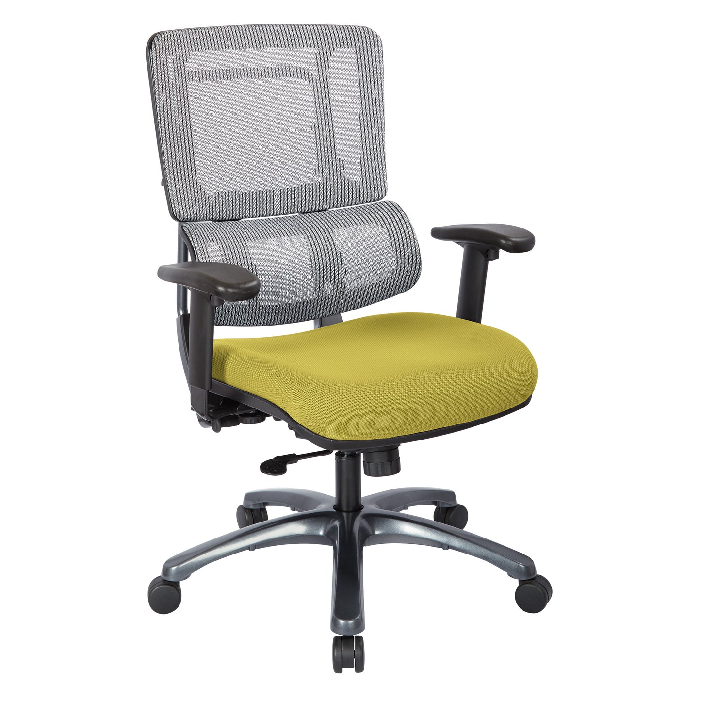 Vertical Grey Mesh Back Chair with Titanium Base