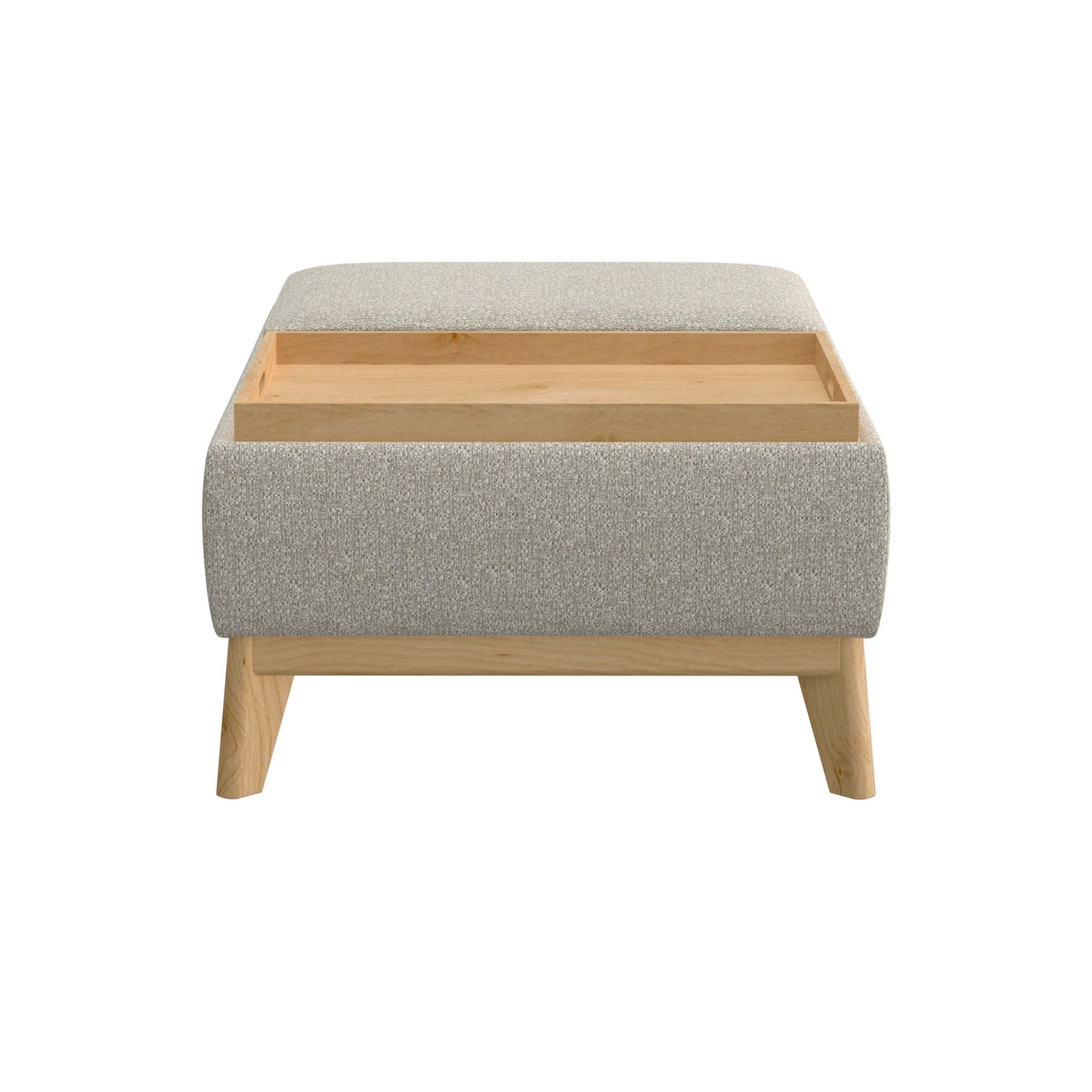 Revel - Reversible Tray Ottoman - Tan