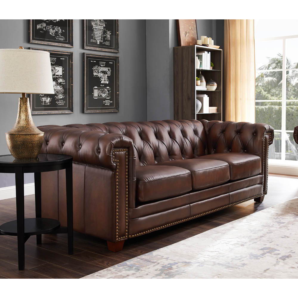 Stanwood - Leather Sofa - Caramel