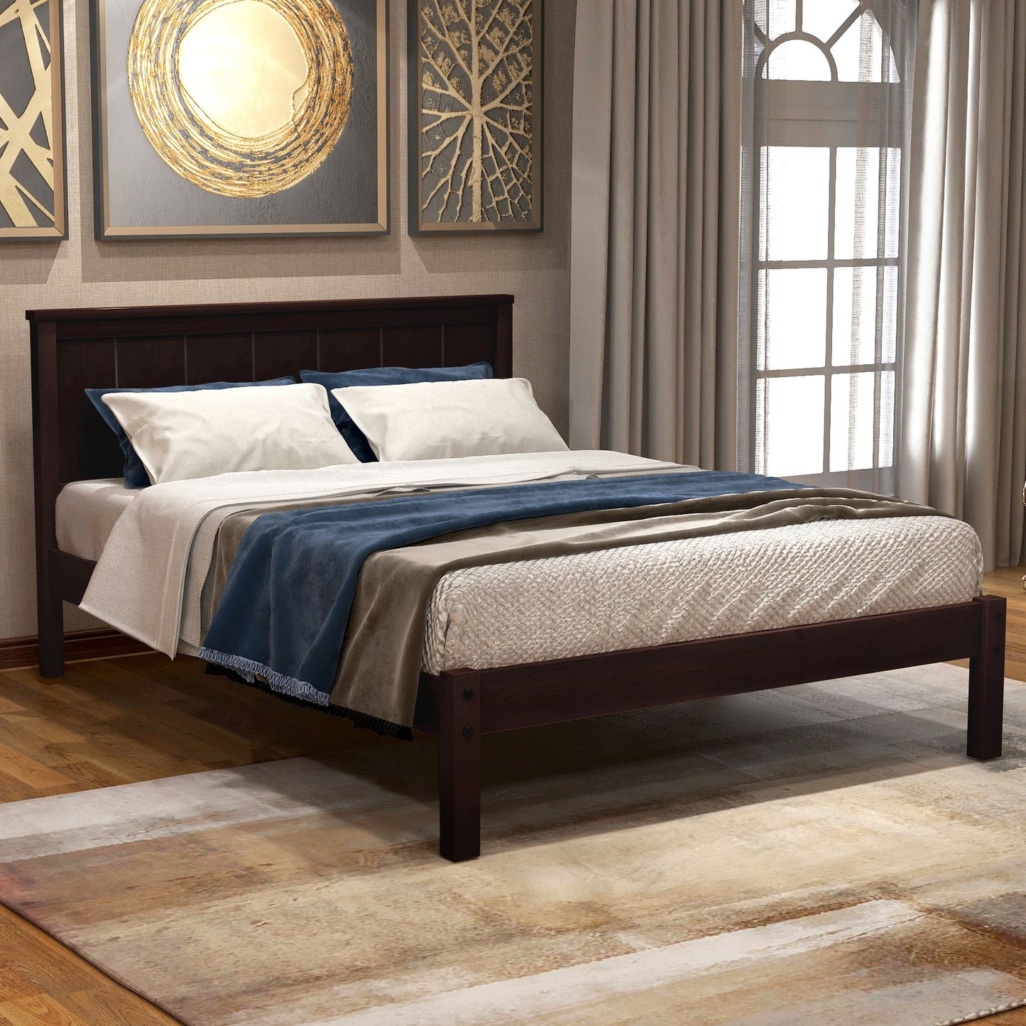Platform Bed Frame With Headboard