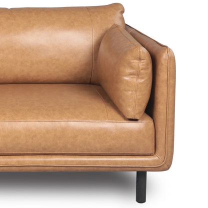 Modern Leather Sofa - Camel