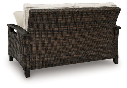 Drakes Beach - Loveseat With Cushion - Dark Brown