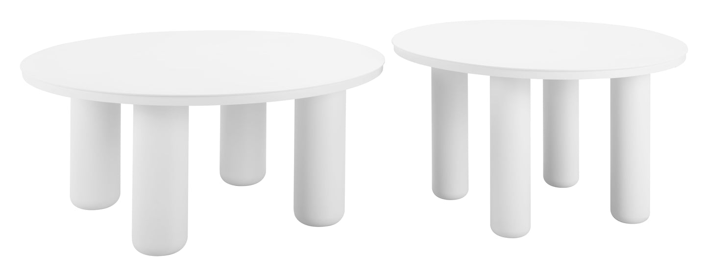 Ola - Outdoor Coffee Table Set - White