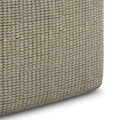 Zelma - Square Woven Outdoor / Indoor Pouf - Cream / Natural