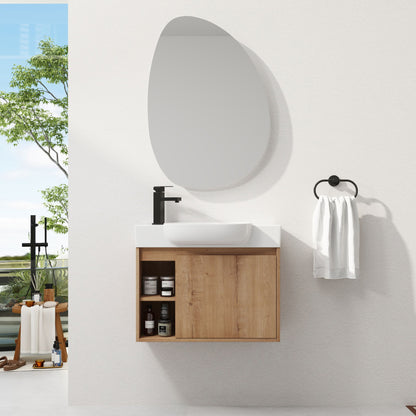 Sleek Design Freestanding Bathroom Vanity With Sink, Soft Close Door