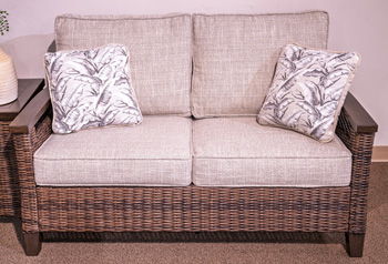 Drakes Beach - Loveseat With Cushion - Dark Brown