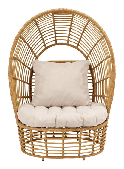 La Jolla - Accent Chair - White / Light Brown