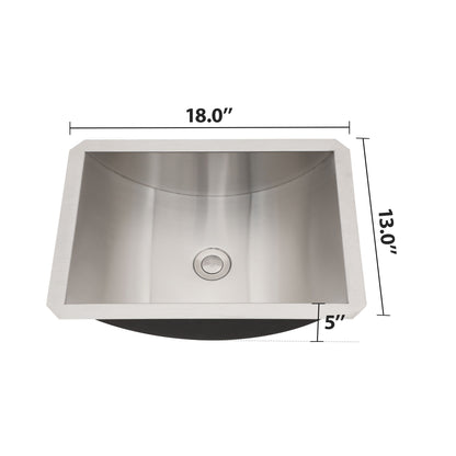 Undermount Bathroom Sink With Pop Up Drain, Durable Material, Easy Clean Nano Finish - Brushed Nickel