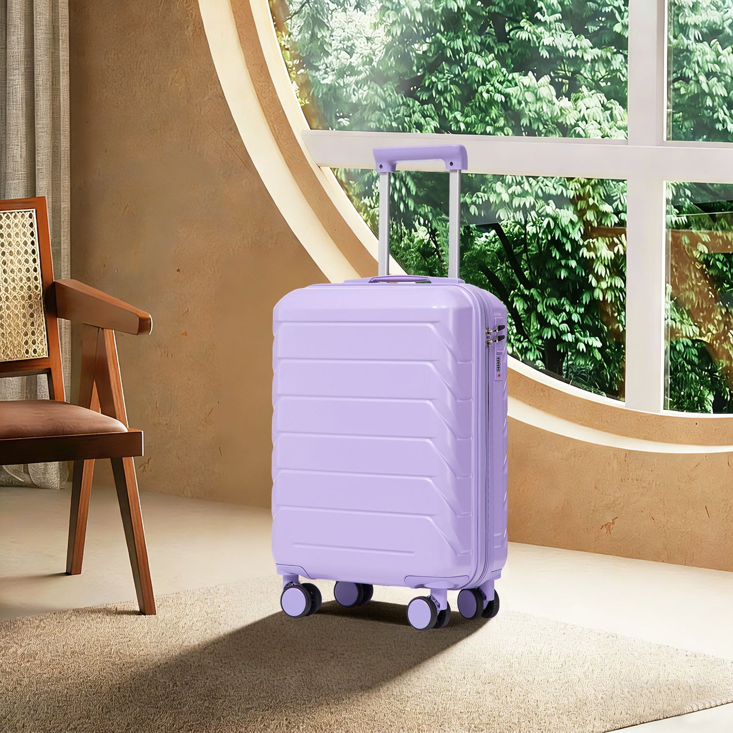 Hard Shell Travel Luggage With Scratch Resistant Surface