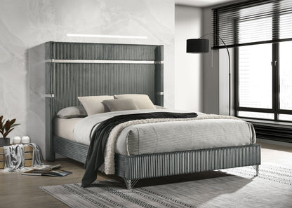 Lucia - Upholstered Wingback Bed